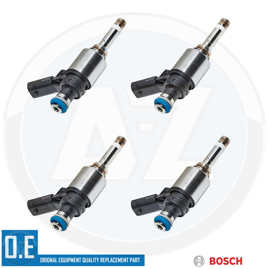 FOR AUDI SEAT SKODA VW 1.2 1.4 TSi TFSi GENUINE BOSCH FUEL PRESSURE INJECTORS X4