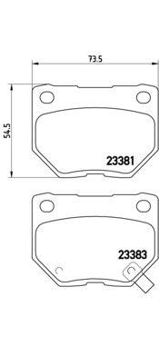 FOR NISSAN SKYLINE R33 REAR BREMBO HP2000 SPORTS BRAKE PADS