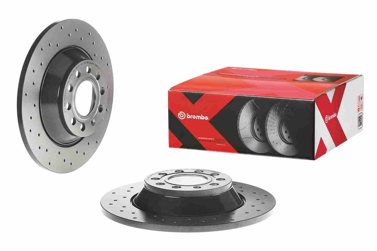 BREMBO REAR BRAKE DISCS SOLID PAIR FOR AUDI A6 C6 4F2 4F