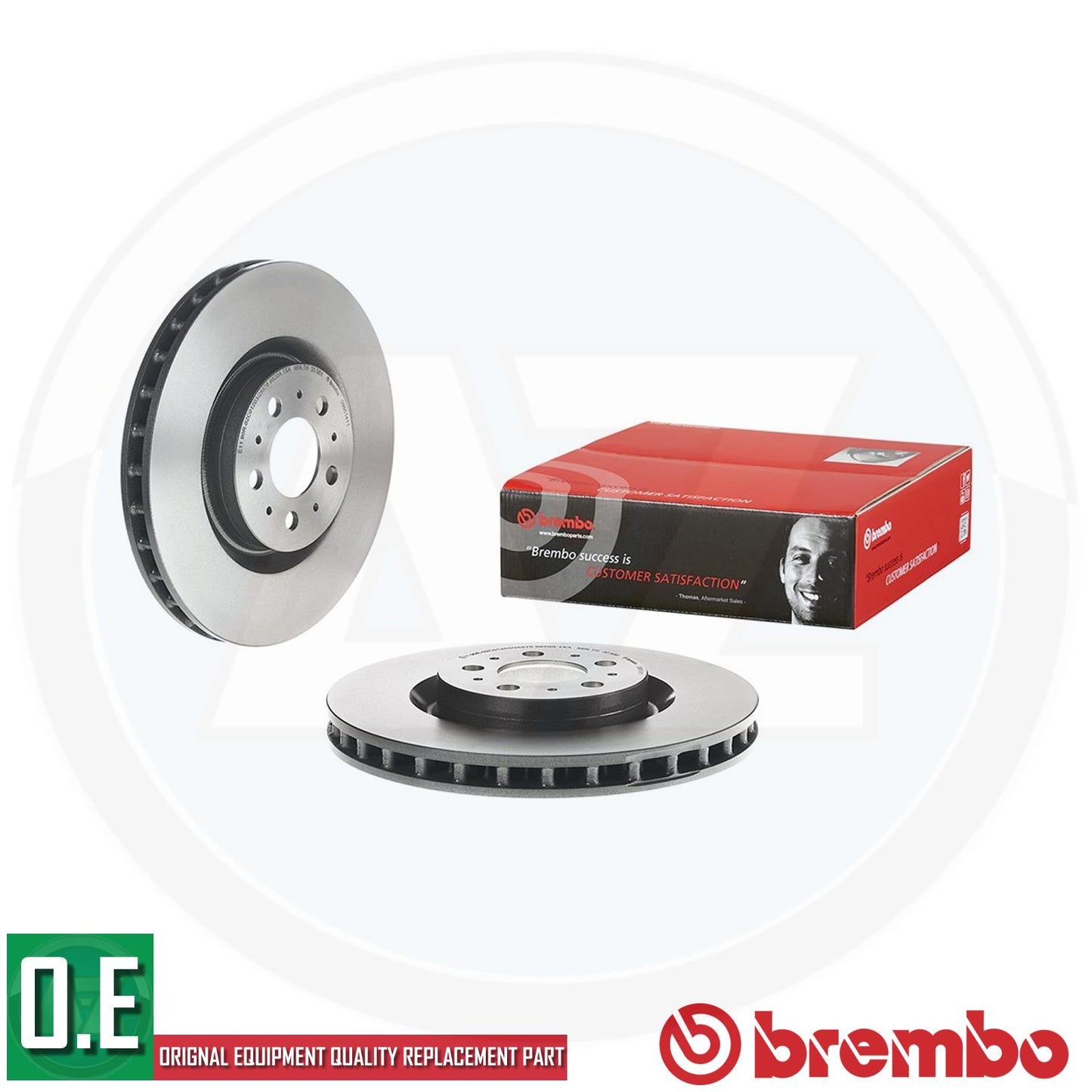 BREMBO BRAKE DISCS PAIR FRONT AXLE 09.8614.11