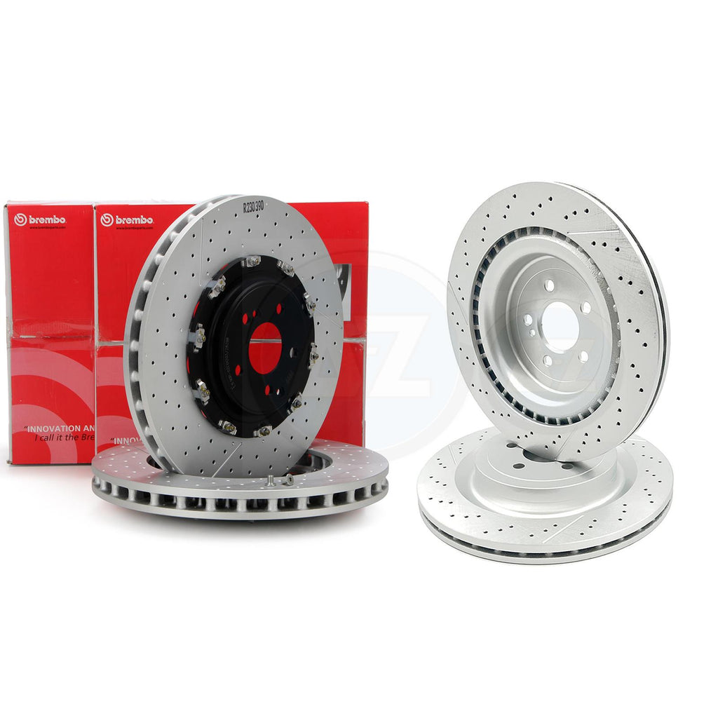 FOR MERCEDES C63 S E63 S S63 S65 SL63 SL65 AMG FRONT REAR BRAKE DISCS SET FR/RR
