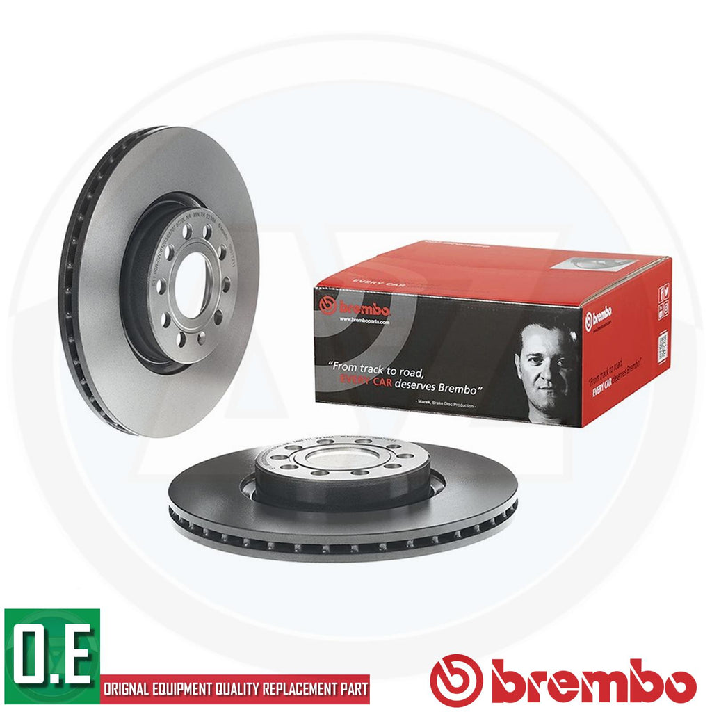 BREMBO BRAKE DISCS PAIR FRONT AXLE 09.9772.11