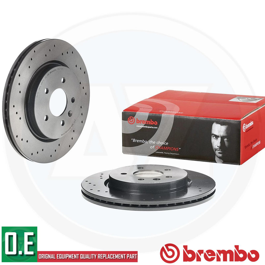 FOR VAUXHALL ASTRA J VXR GTC BREMBO OEM DRILLED REAR BRAKE DISCS PAIR 315mm