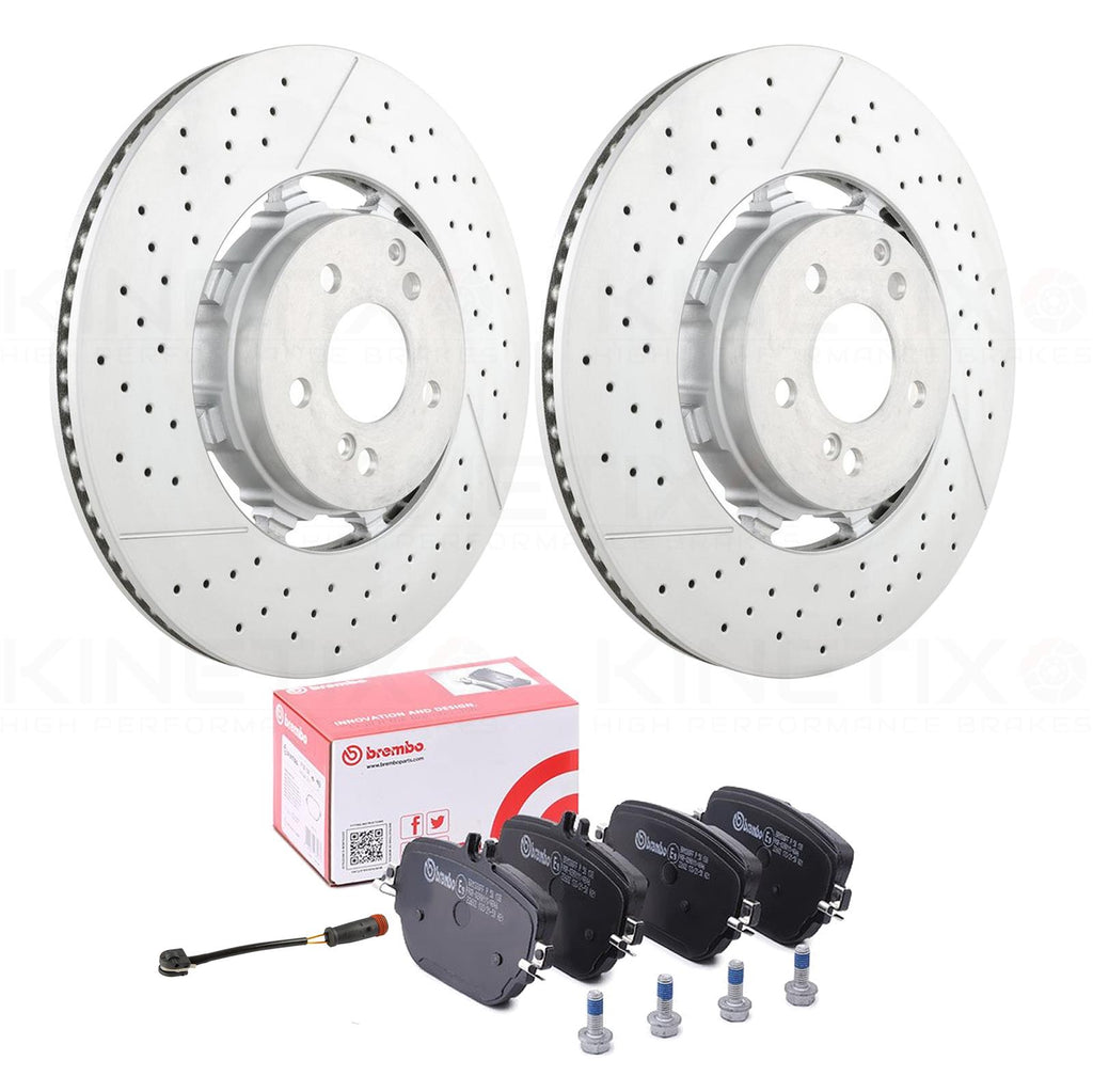 FOR MERCEDES E63 E63S AMG 2017-2023 (213) REAR BRAKE DISCS BREMBO PADS 360mm