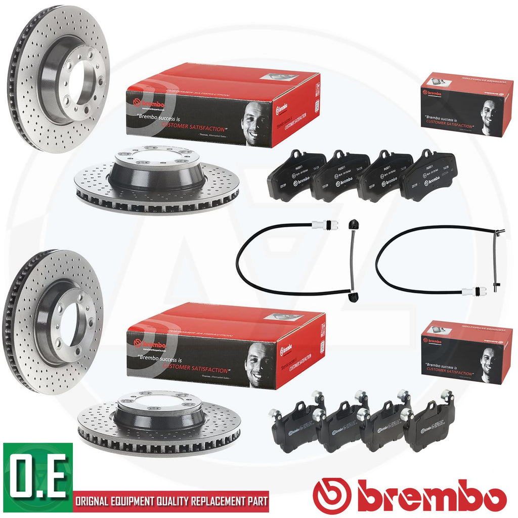 FOR PORSCHE BOXSTER CAYMAN CARRERA FRONT REAR BRAKE DISCS PADS SENSORS 330mm