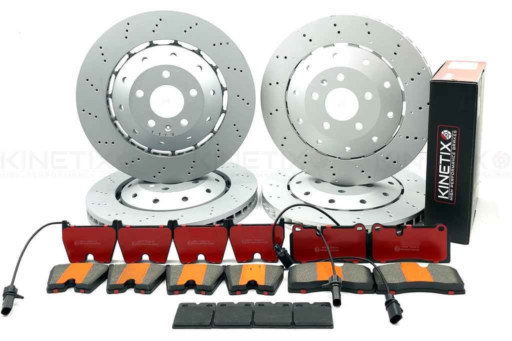FOR AUDI R8 4.2 FSI 5.2 FSI 2007-2021 FRONT REAR BRAKE DISCS PADS 365mm 356mm