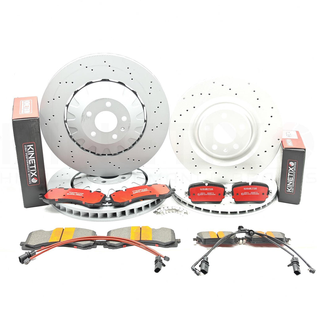 FOR AUDI Q7 Q8 SQ7 SQ8 E-TRON FRONT REAR BRAKE DISCS CERAMIC PADS 400mm 350mm
