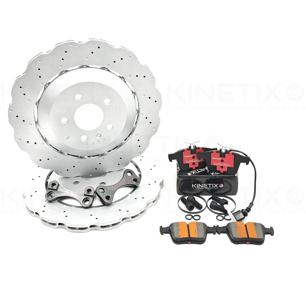 FITS AUDI RS3 8V RSQ3 TT RS TTRS 356m x 22m RS7 REAR BIG BRAKE DISCS UPGRADE