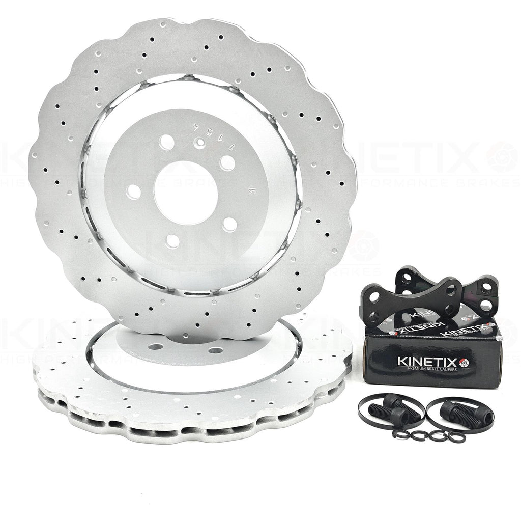 FOR AUDI S3 RS3 VW GOLF R SEAT LEON CUPRA REAR RS7 BIG BRAKE DISCS UPGRADE 356mm