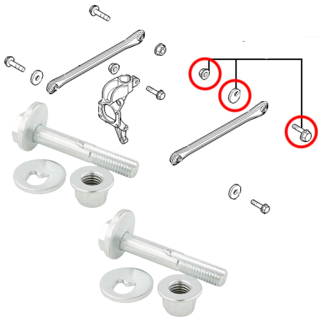 FOR FORD MONDEO MK3 HATCHBACK SALOON REAR SUSPENSION CAMBER NUTS BOLTS WASHERS