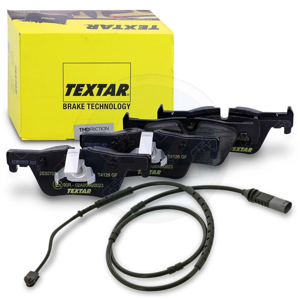 FOR BMW F20 F21 F30 F31 F34 F32 F33 F36 TEXTAR OEM REAR BRAKE PADS & SENSOR WIRE