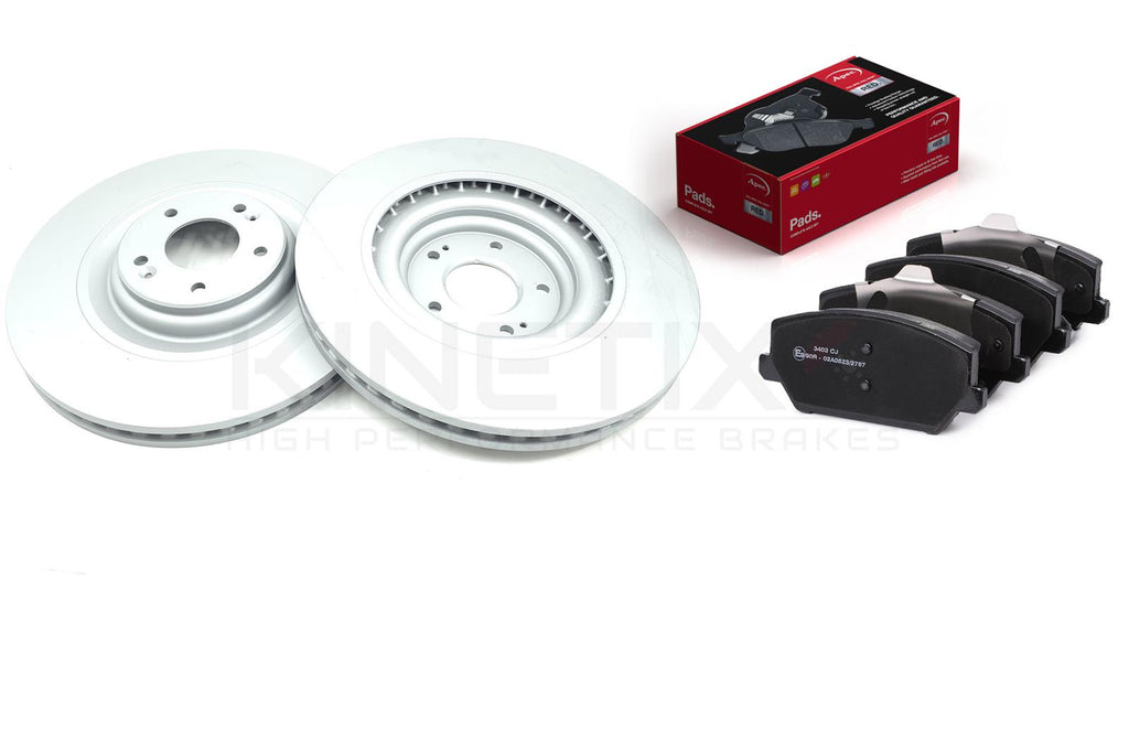 FOR HYUNDAI I30 N KONA N 2.0 N 2021- FRONT BRAKE DISCS APEC PADS 360mm COATED