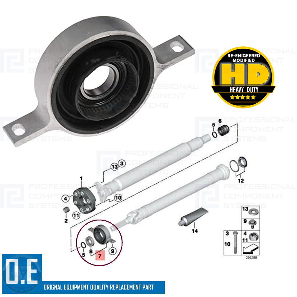 FOR BMW X3 X5 X6 PROP SHAFT MOUNTING CENTRE SUPPORT BEARING KIT 26127558745