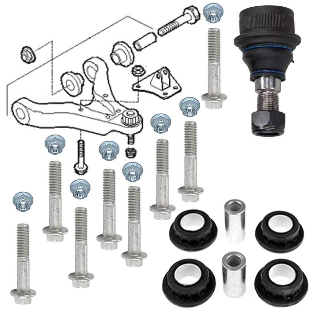 FOR IVECO DAILY FRONT LOWER SUSPENSION WISHBONE ARM BALL JOINT BUSHES REPAIR KIT