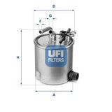 GENUINE UFI FUEL FILTER HOUSING FOR NT400 CABSTAR NISSAN X-TRAIL 2.2 dCi