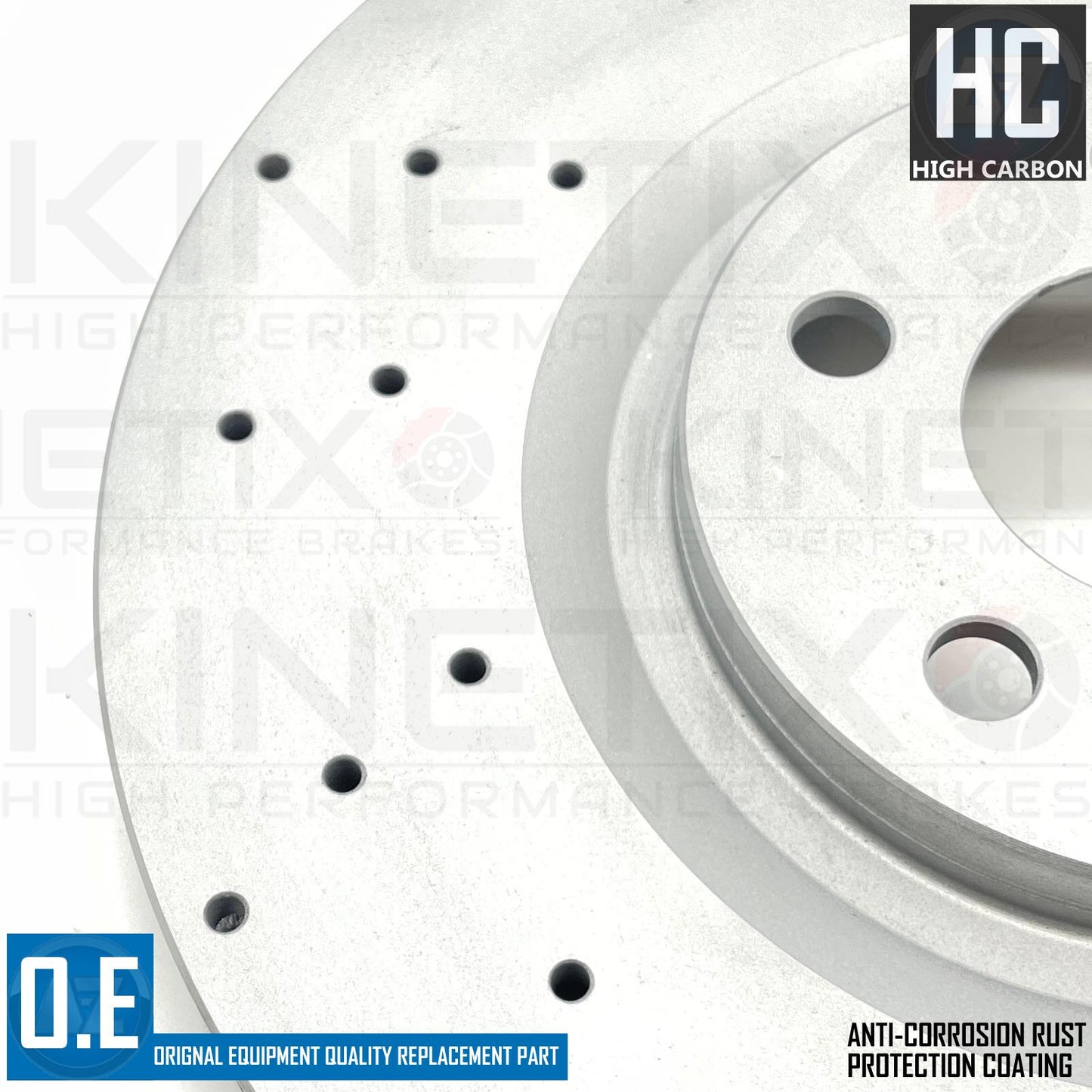 FOR BMW 128ti 2020- F40 DRILLED PERFORMANCE FRONT BRAKE DISCS PAIR 360mm