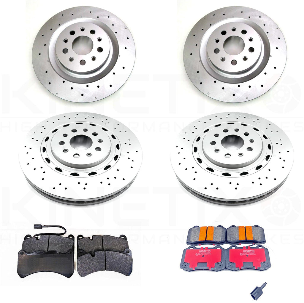 FOR MASERATI GHIBLI 3.0 3.0 D 3.0 S 17- FRONT REAR BRAKE DISCS PADS 360mm 345mm