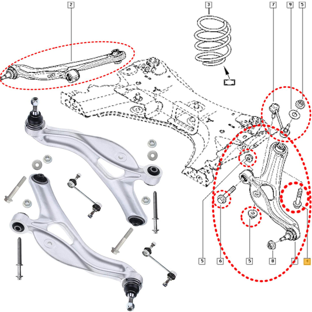 FOR CLIO MK3 197 200 RS SPORT FRONT LOWER SUSPENSION WISHBONE ARMS LINKS FIT KIT