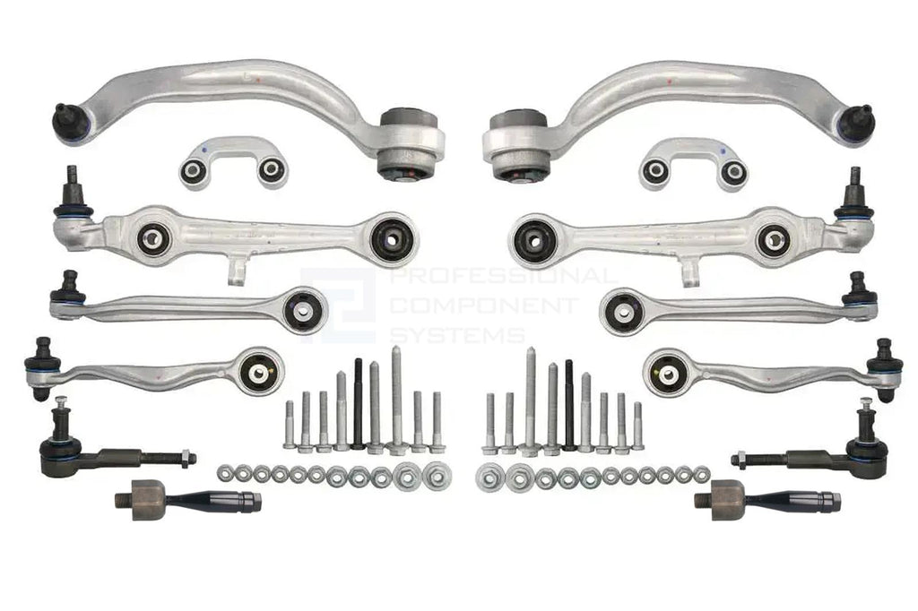 FOR AUDI A6 ALLROAD 4BH C5 FRONT SUSPENSION UPPER LOWER WISHBONES ARMS KIT BOLTS