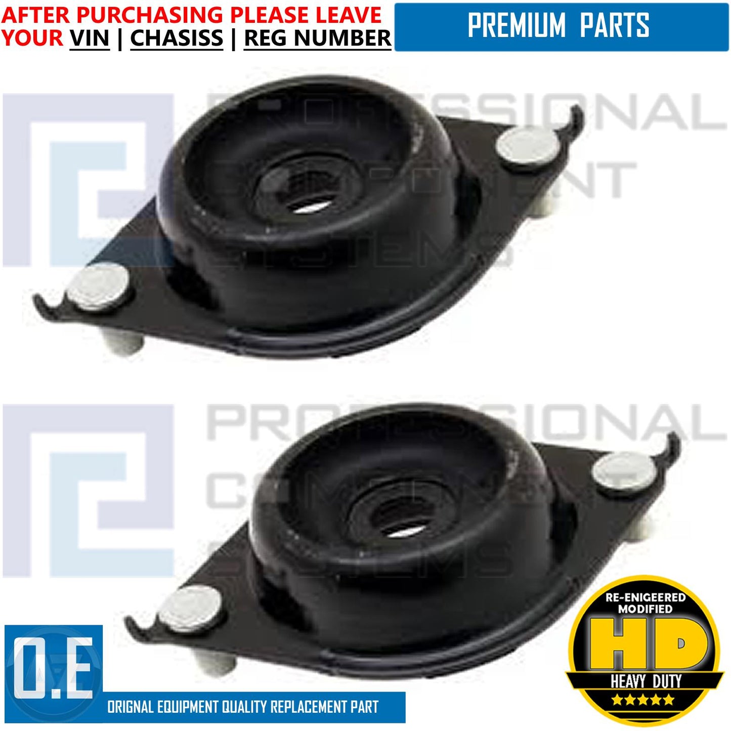 FOR LEXUS RX300 330 350 TOYOTA HARRIER FRONT TOP STRUT MOUNT KIT WITH 2X BEARING