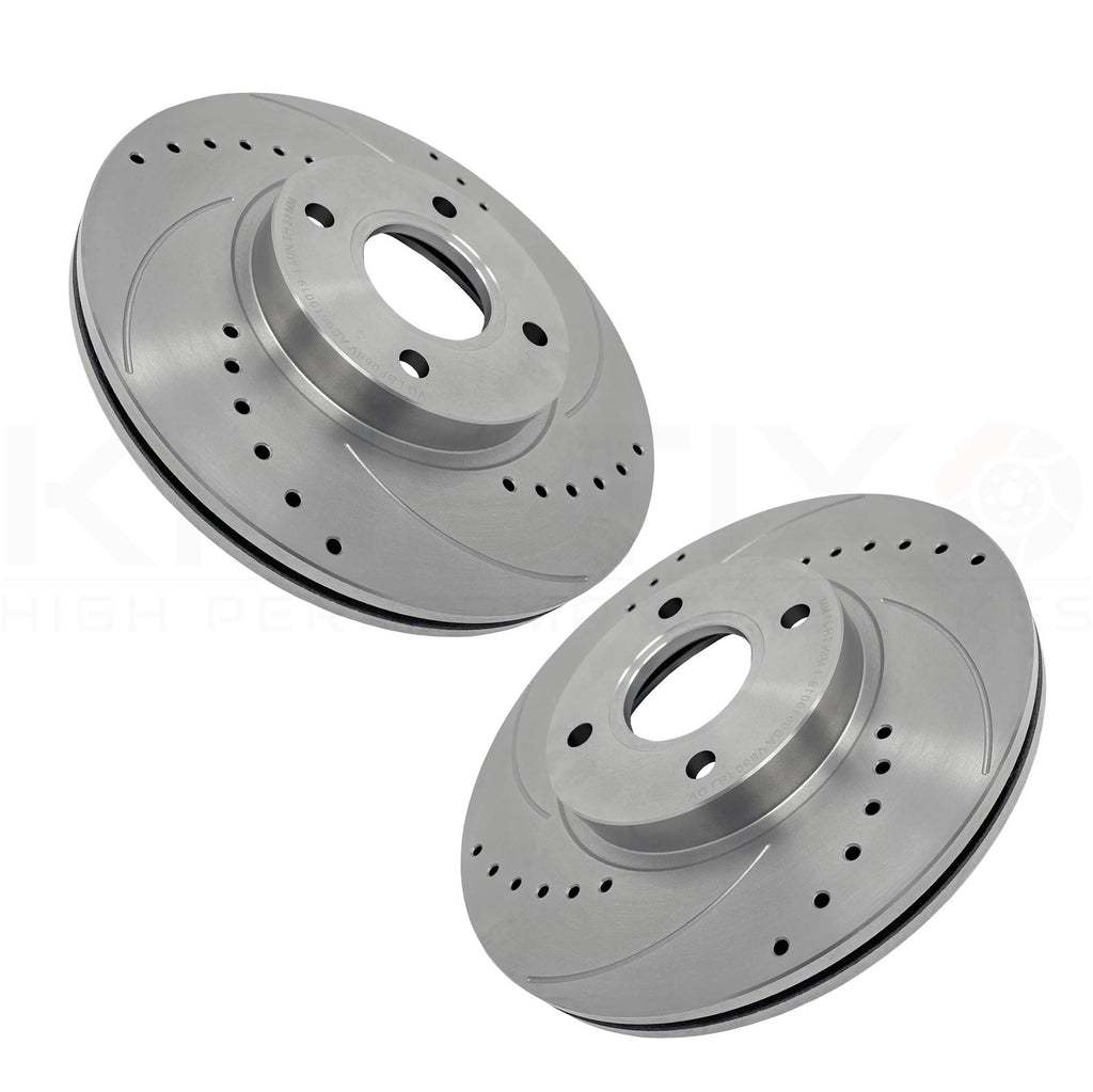FOR NISSAN ELGRAND E51 2.5 3.5 DRILLED GROOVED FRONT BRAKE DISCS 290mm X 28mm