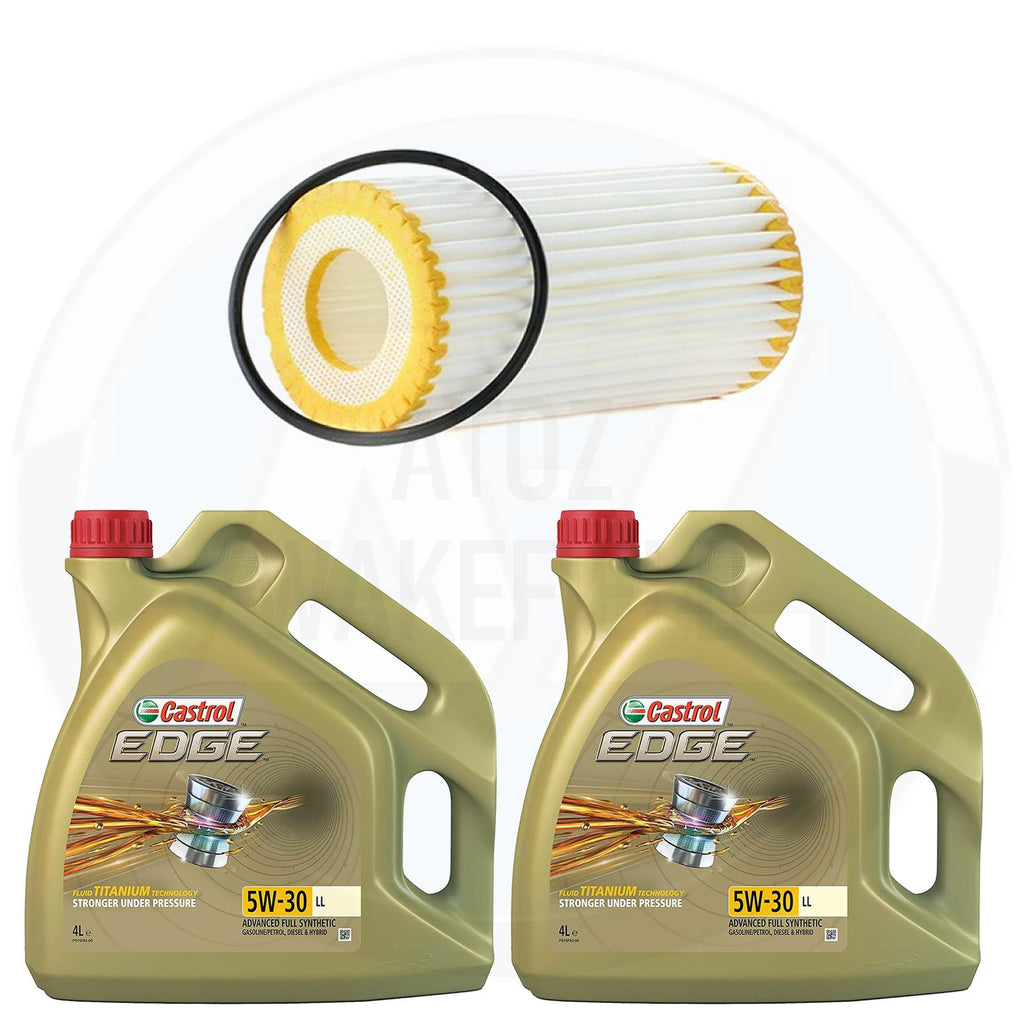 FOR AUDI S3 8V VW GOLF R MK7/7.5 OIL SERVICE KIT 8L CASTROL EDGE 5W-30 LL