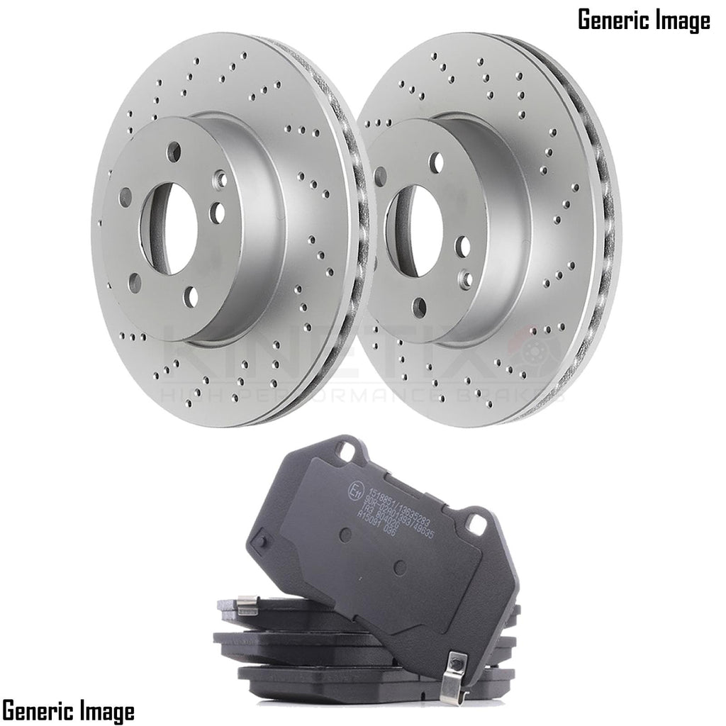 FOR VAUXHALL CORSA E 1.6 VXR FRONT DRILLED 330mm BRAKE DISCS PADS 2015- OPC