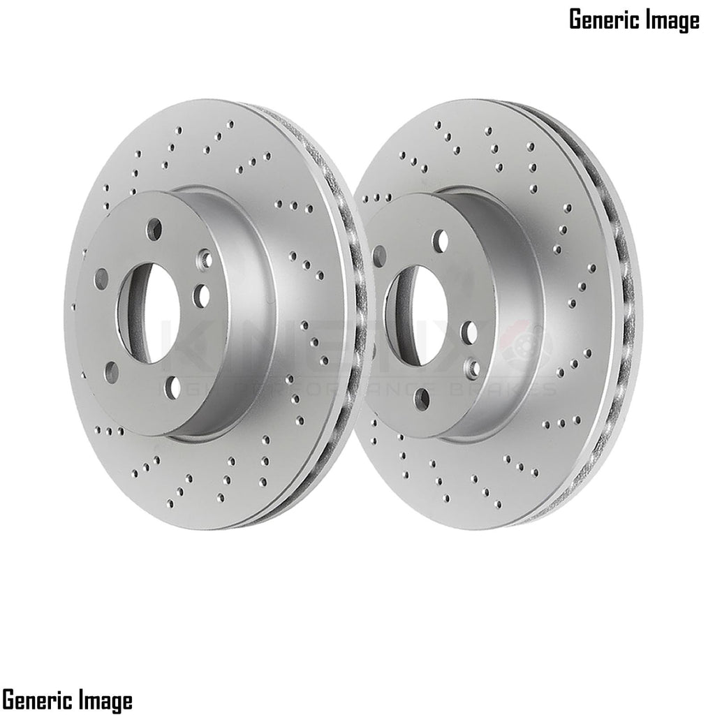 FOR VAUXHALL CORSA E VXR OPC NURBURGRING DRILLED FRONT BRAKE DISCS 330mm PAIR