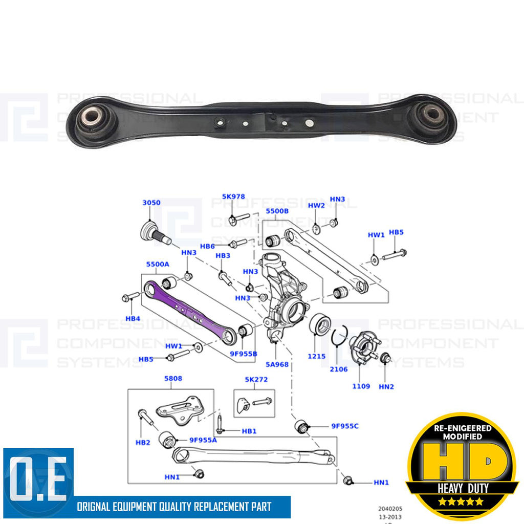 FOR LAND ROVER FREELANDER RANGE ROVER EVOQUE REAR LOWER TRAILING CONTROL ARM