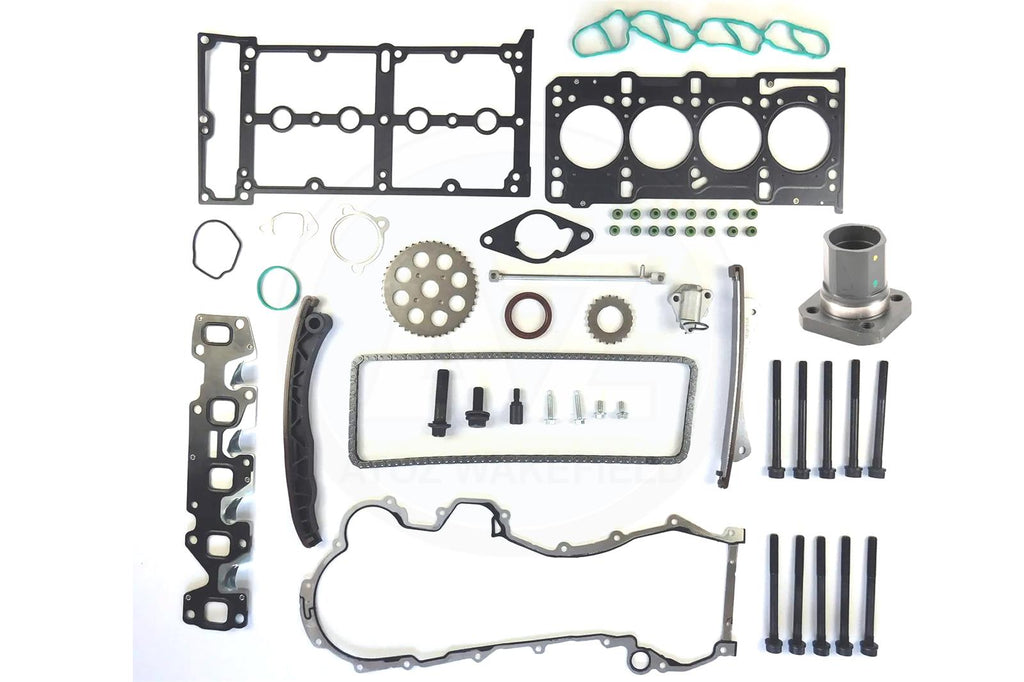 FOR FIAT PUNTO 1.3 D MULTIJET DIESEL TIMING CHAIN KIT HEAD GASKET SET BOLTS