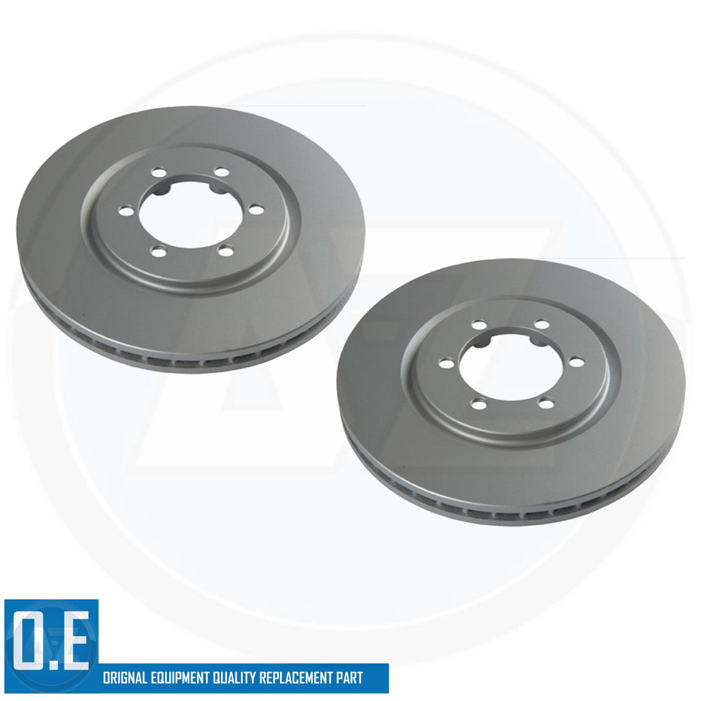 FITS SSANGYONG REXTON 2002- COATED FRONT AXLE BRAKE DISCS PAIR 294mm