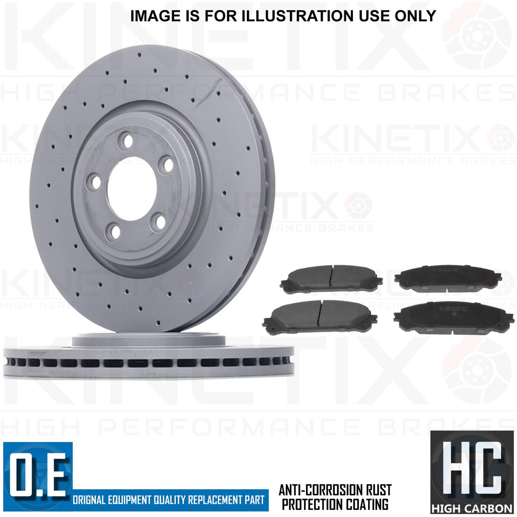 FOR LEXUS ES350 NX200t NX300h TOYOTA CAMRY 2.5h DRILLED FRONT BRAKE DISCS PADS