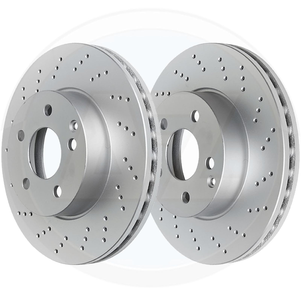FOR VW ID.4 ID.5 ID.7 CROSS DRILLED PERFORMANCE FRONT BRAKE DISCS PAIR 340mm