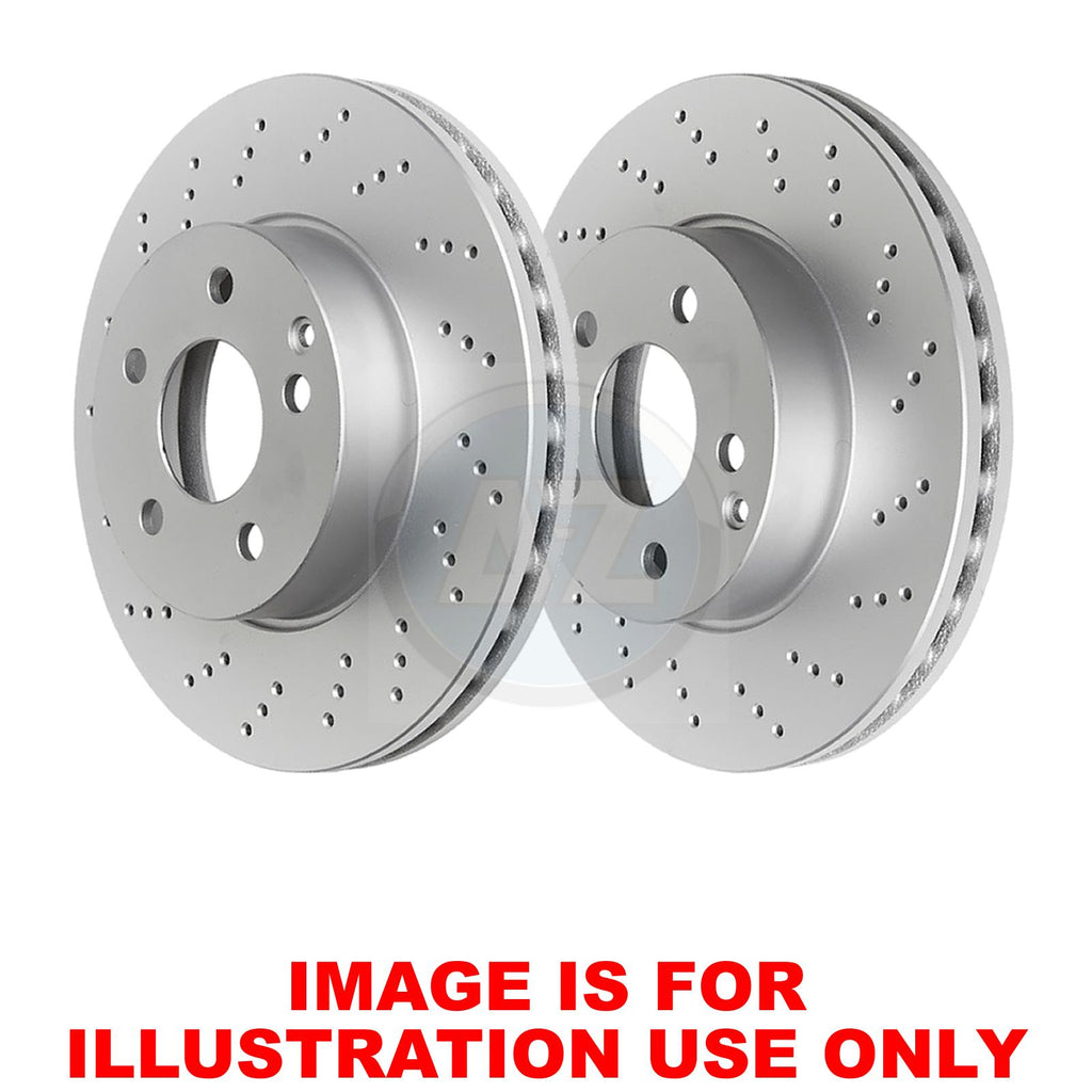 FOR GENESIS GV60 HYUNDAI IONIQ 5 6 KIA EV6 DRILLED FRONT BRAKE DISCS PAIR 345mm