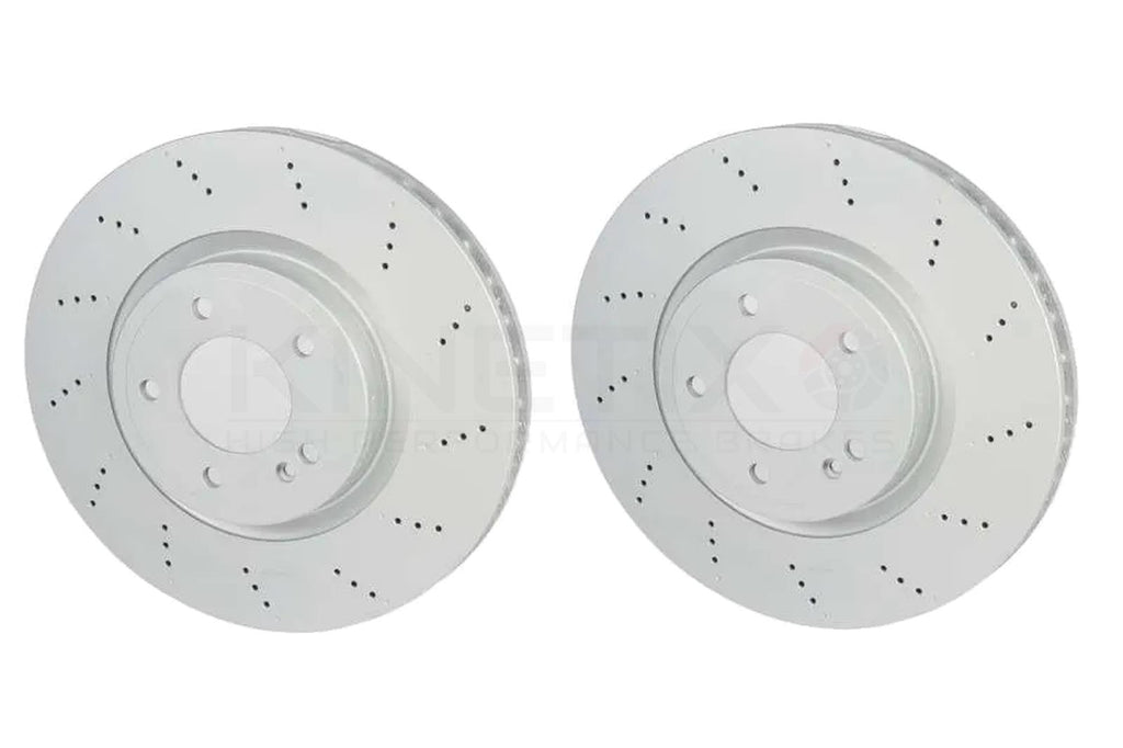 FOR MERCEDES G63 AMG 2018- DRILLED REAR BRAKE DISCS PAIR 370mm A4634230000