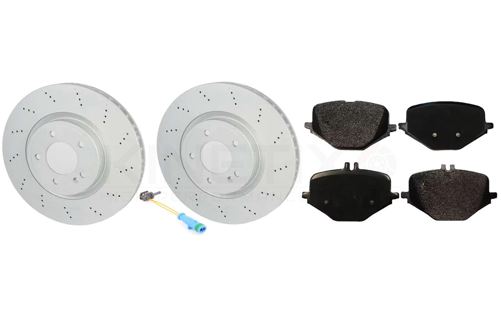 FOR MERCEDES G63 AMG 2018- REAR BRAKE DISCS PADS SENSOR 370mm A4634230000