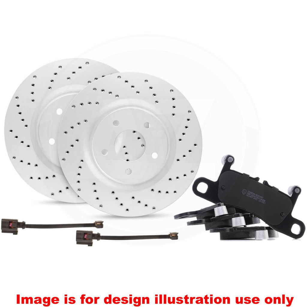 FOR PORSCHE CAYENNE 2.9S 3.0/4.0 TURBO REAR BRAKE DISCS PADS SENSORS 330mm