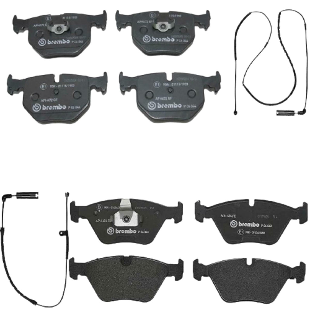 FOR BMW 330 330D 330CI Front rear Brembo brake pads wear wires sensors