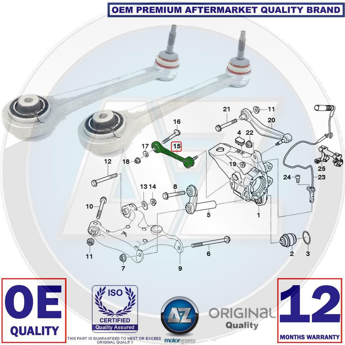 BMW E65 E66 E67 730 735 740 745 760 Rear Lower Suspension Track Control Arms