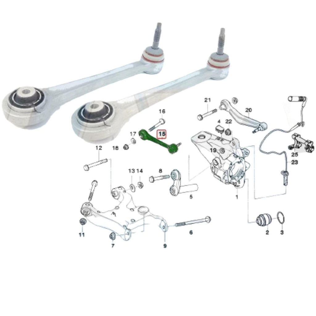 BMW E65 E66 E67 730 735 740 745 760 Rear Lower Suspension Track Control Arms