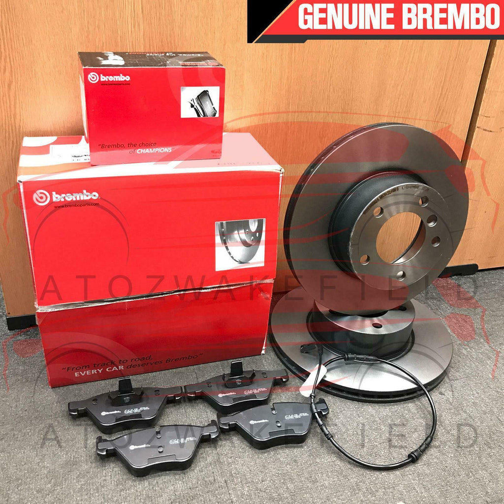 BMW E90 E91 E92 320 320D 325 FRONT 300MM GENUINE BREMBO BRAKE DISCS PADS SENSOR