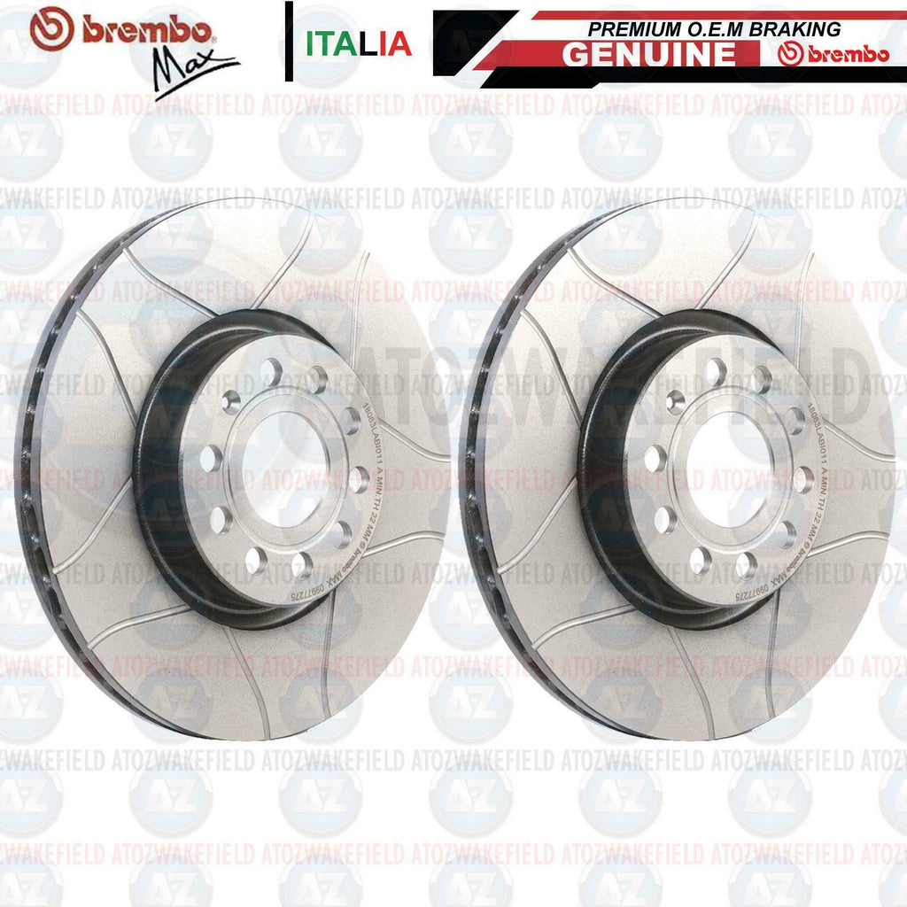 BREMBO BRAKE DISCS PAIR XTRA LINE MAX FRONT AXLE 09.9772.75