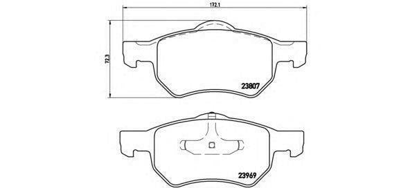 FOR CHRYSLER TACUMA VOYAGER BREMBO FRONT AXLE BRAKE PADS SET P11013