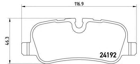 BREMBO GENUINE ORIGINAL BRAKE PADS REAR AXLE P44013