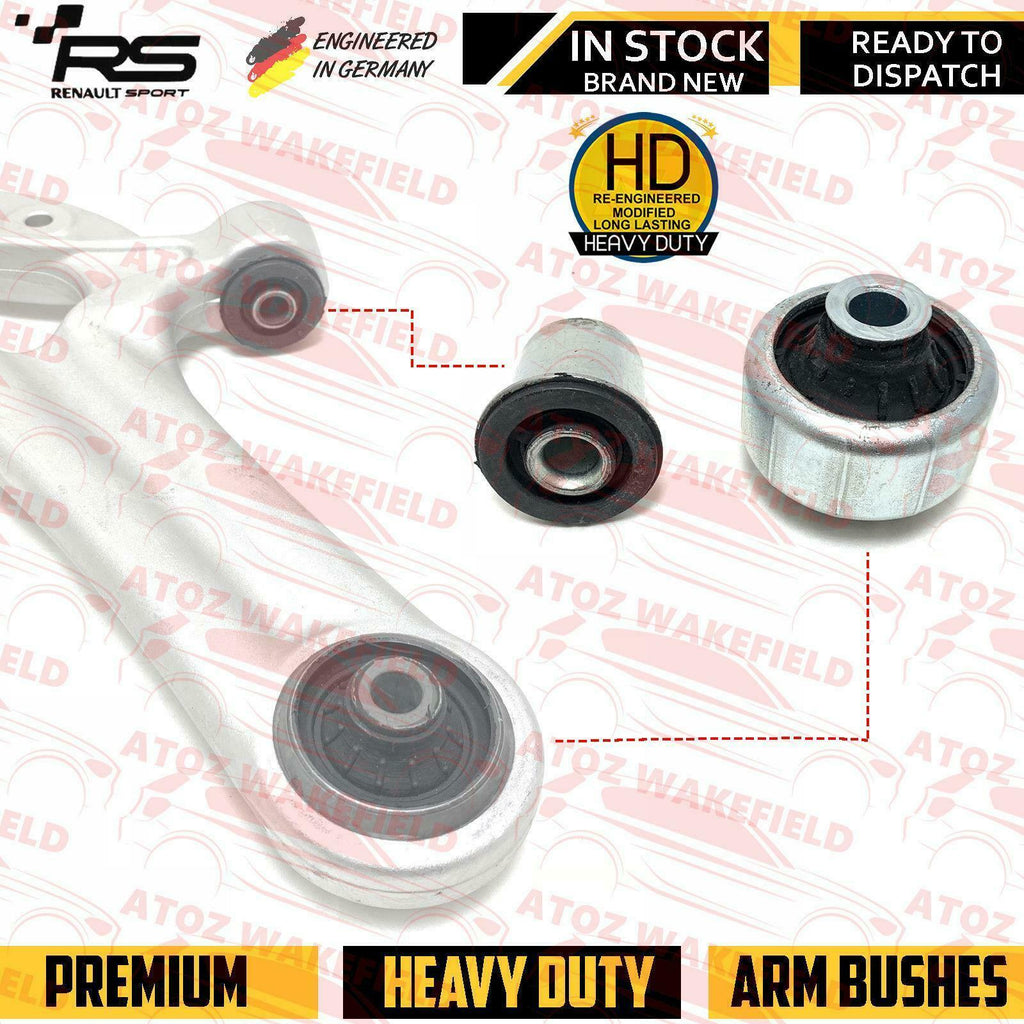 FOR CLIO SPORT RS 197 200 FRONT LOWER SUSPENSION WISHBONE ARM BUSHES REPAIR HD