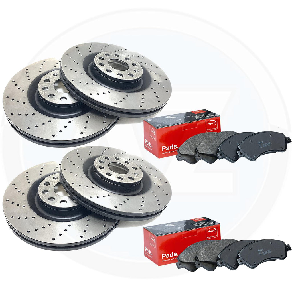 FITS FORD ESCORT SIERRA 2.0 COSWORTH 4X4 FRONT REAR DRILLED BRAKE DISCS PADS