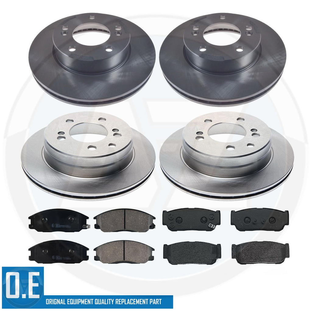 FOR SSANYONG TURISMO 2013- FRONT REAR BRAKE DISCS PADS 300mm 307mm