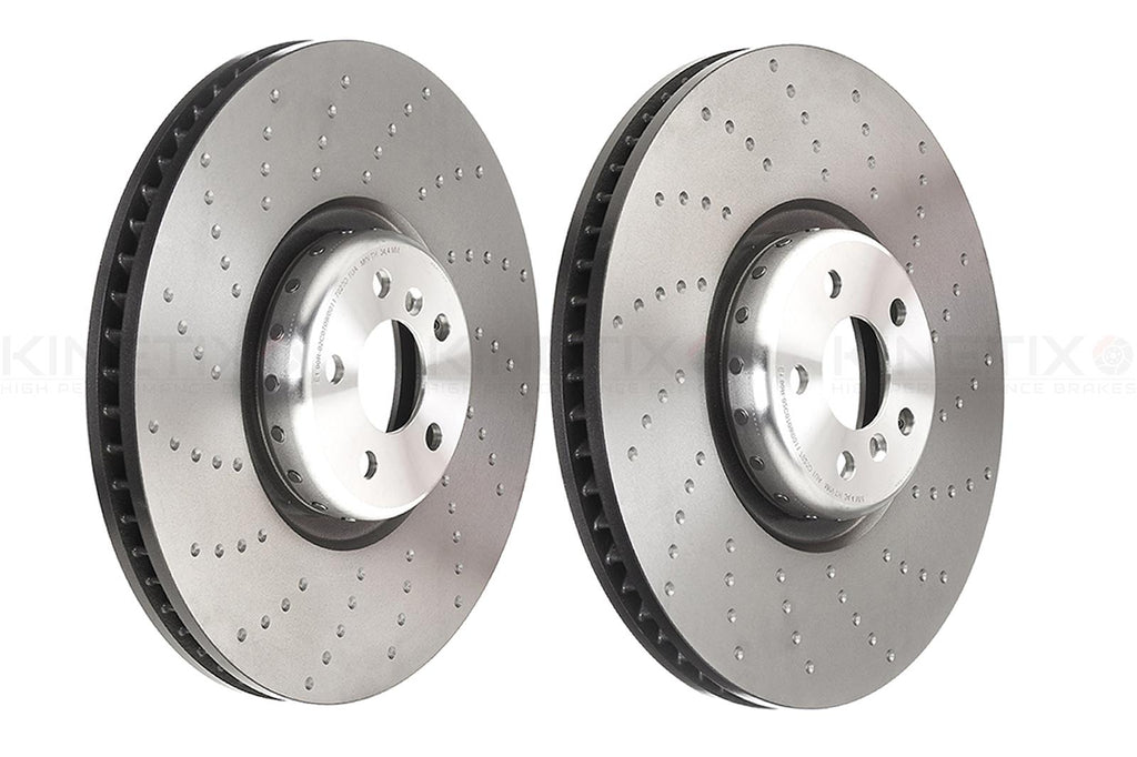 FOR BMW 550i M550d 650i 740i 740Li 750d 750Ld DRILLED REAR BRAKE DISCS 345mm
