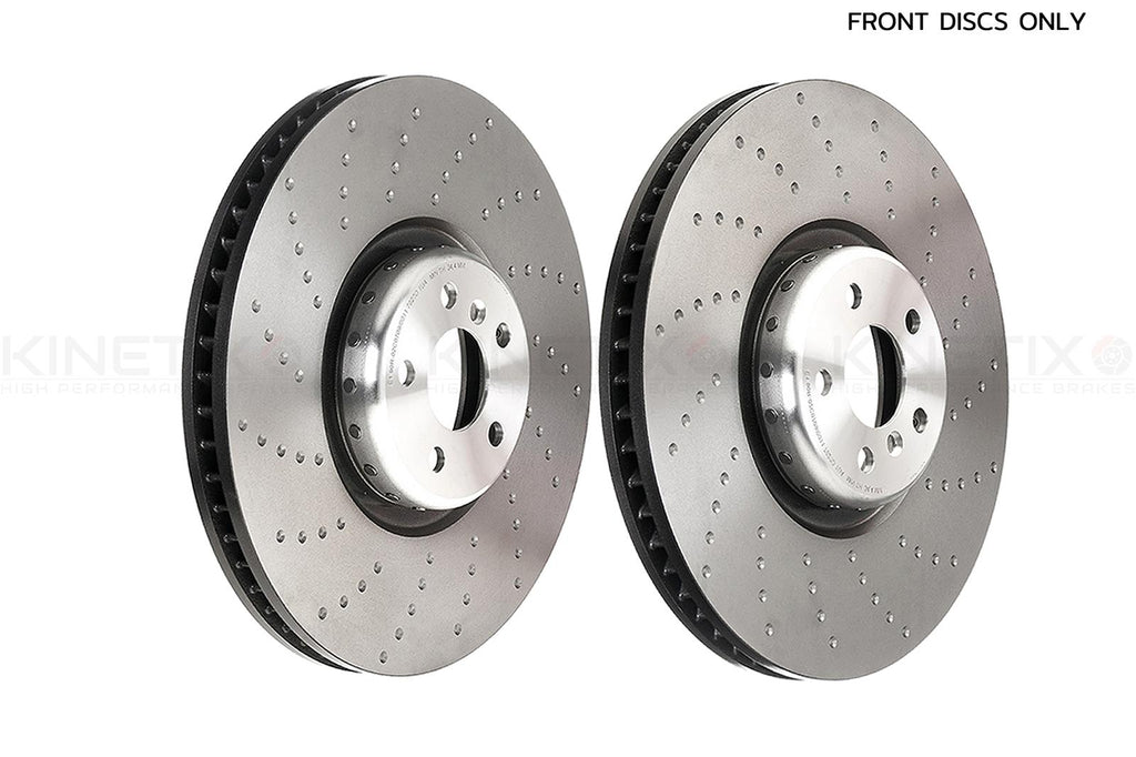 FOR BMW 550i M550d 650i 740i 740Li 750d 750Ld DRILLED FRONT BRAKE DISCS 374mm