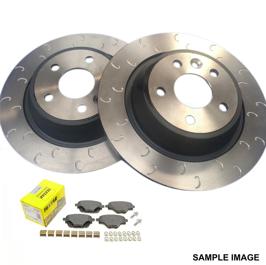 FOR PEUGEOT 308 GTI 1.6 GTi 250/270 J GROOVED REAR BRAKE DISCS PADS 268mm X 12mm